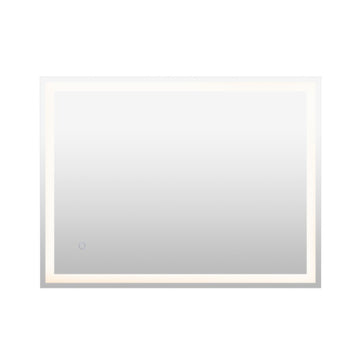 Pax Rectangular Frameless Anti-Fog Aluminum Front/Back-lit Tri-color LED Bathroom Vanity Mirror with Smart Touch Control - JONATHAN Y